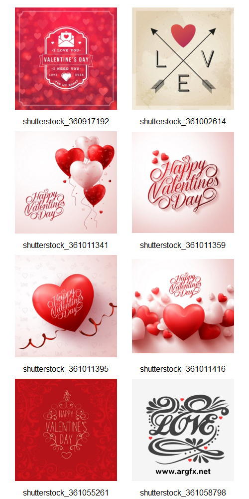 Happy Valentines Day Concept - 3 - 25xEPS
