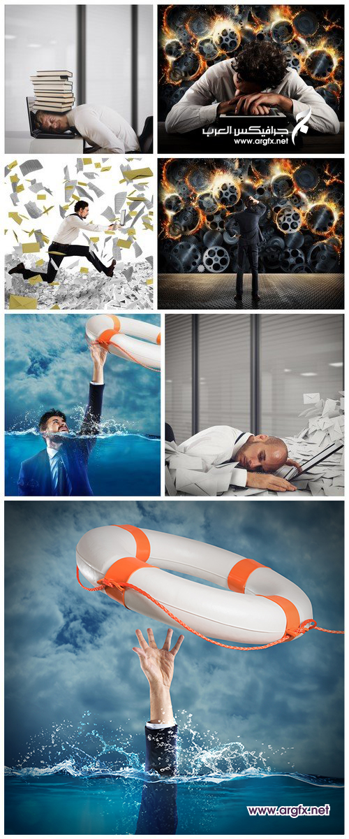  The concept of fatigue Help businessmen falls 7X JPEG