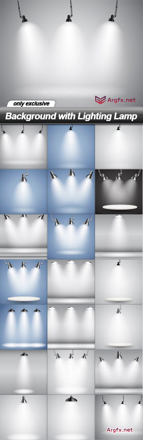  Background with Lighting Lamp - 20 EPS