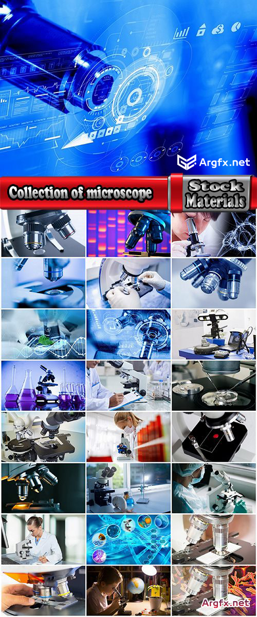 Collection of microscope micro chemical analysis laboratory 25 HQ Jpeg
