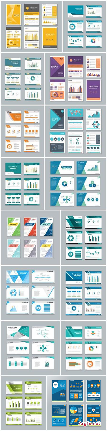Corporate Presentation & Polygon Infographic 3 - 16xEPS