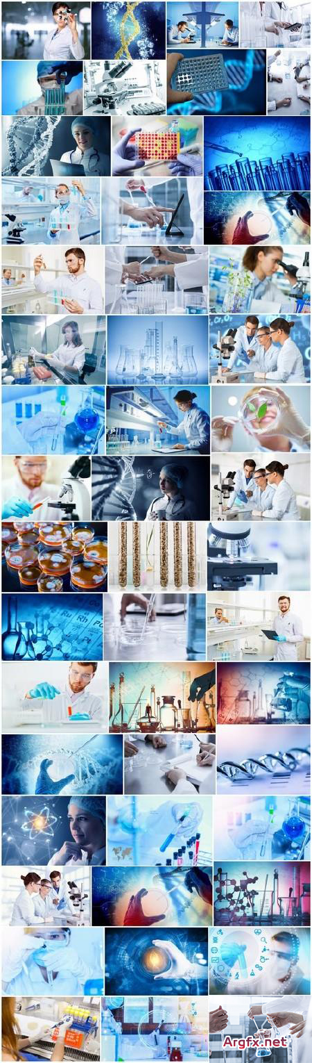 Laboratory, science, experiences and biotechnologies - 50xUHQ JPEG Professional Stock Images
