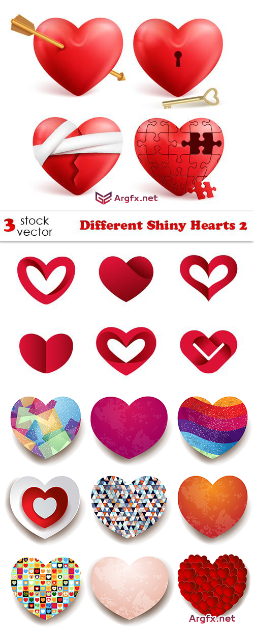 Vectors - Different Shiny Hearts 2