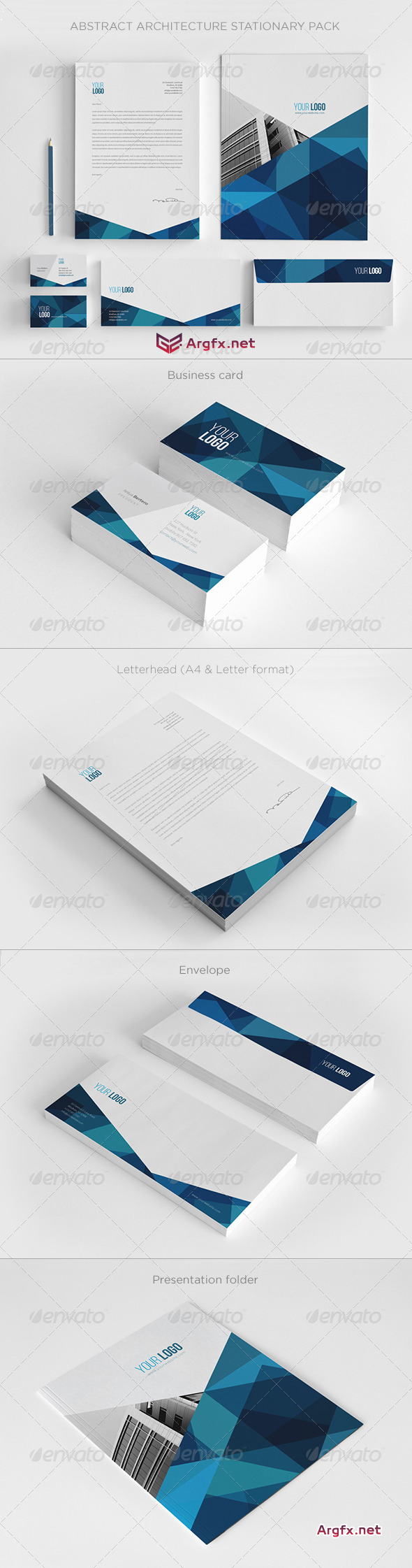  GraphicRiver - Abstract Architecture Stationery Pack 7205071