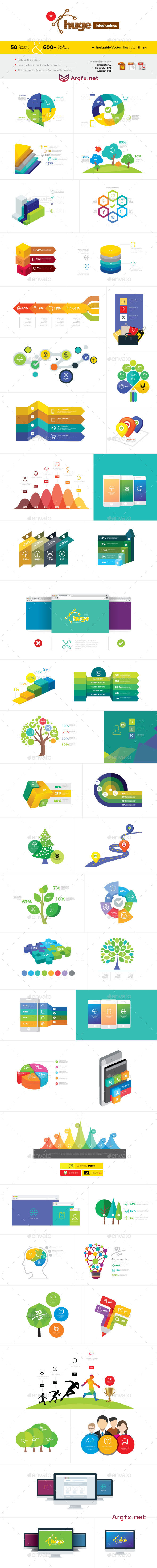  GraphicRiver - Huge - Clean & Brand Infographics 14456889