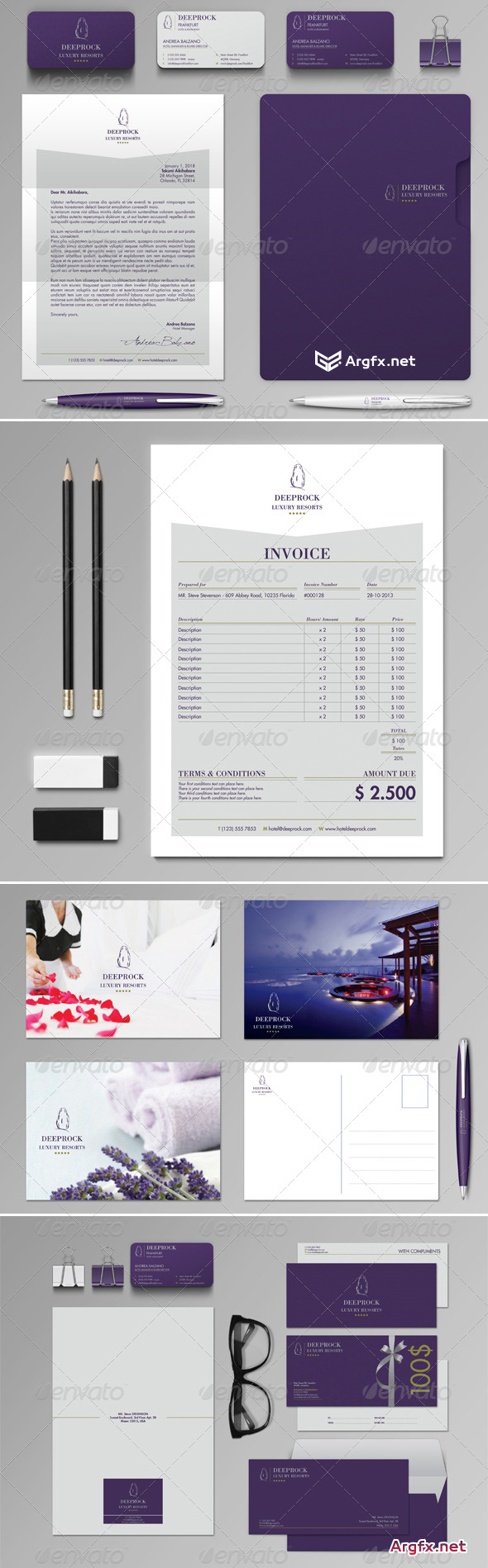 GraphicRiver - Deeprock Stationery Set & Invoice Template 8770885