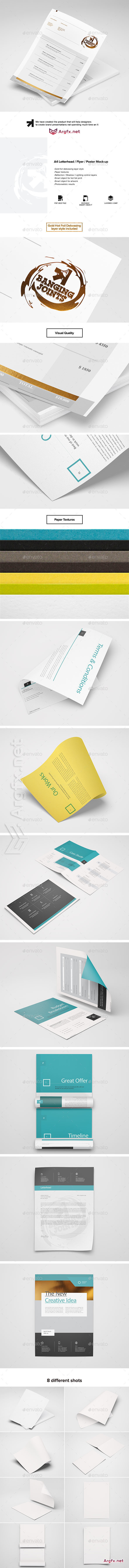 GraphicRiver - A4 Letterhead Flyer Poster Mock-up 19488508