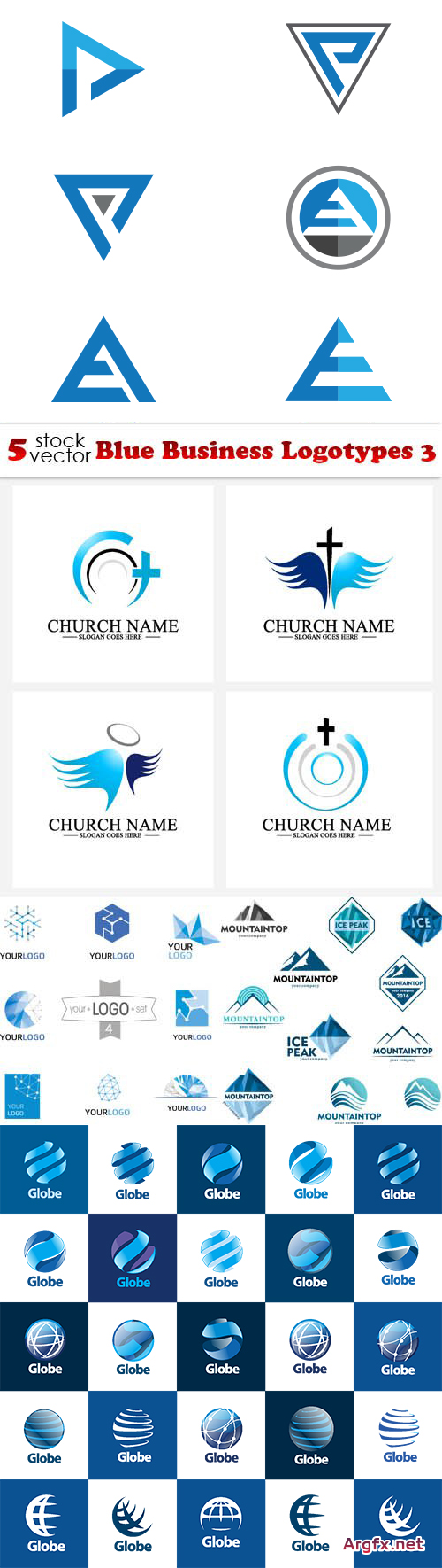 Vectors - Blue Business Logotypes 3