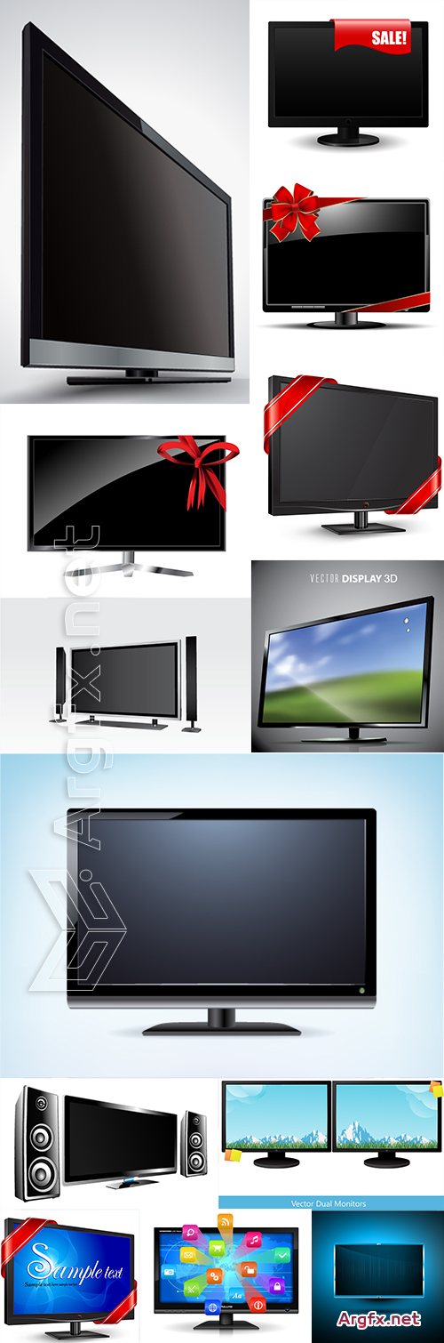 LCD LED Screens Collection 34xEPS