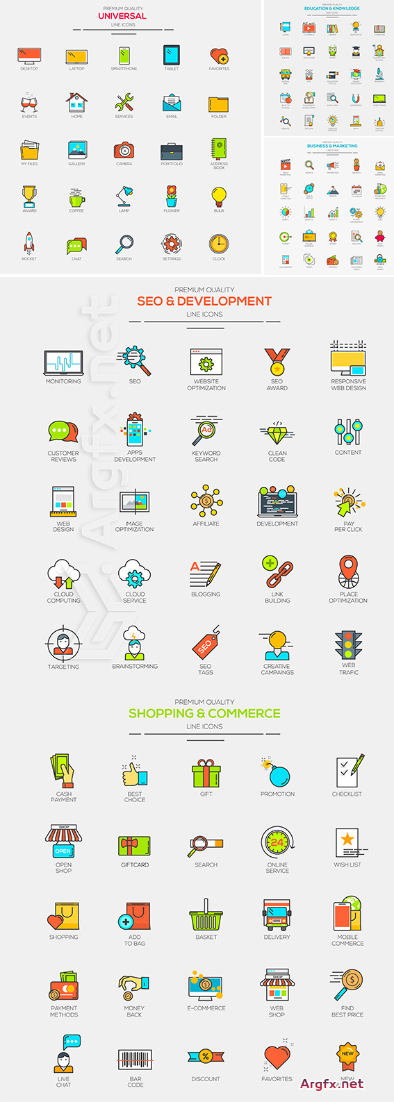 Icons Collection #142 - 5 Vector