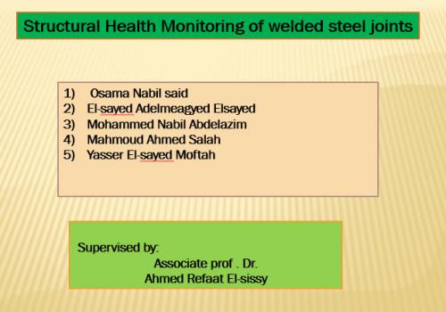مشروع تخرج بعنوان Structural Health Monitoring of welded steel joints  P_8351dvaw1